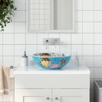 vidaXL Vasque à poser multicolore rond Φ41x14 cm céramique