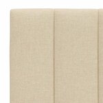vidaXL Coussin de tête de lit Hanko crème 140 cm tissu