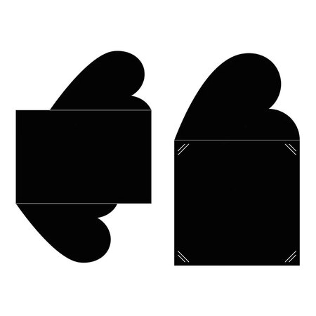 2 matrices de découpe universelles - carré & rectangle coeur