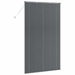 vidaXL Store de Fenêtre avec des rideaux Manuel Gris foncé Aluminium