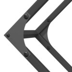 vidaXL Portant de bois chauffage noir 100x25x100 cm