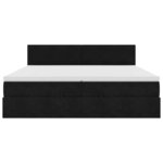 VidaXL Cadre de lit ottoman avec matelas noir 200x200 cm velours