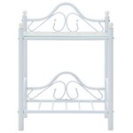 vidaXL Tables de chevet 2 Pièces Acier et verre trempé 45x30 5x60cm Blanc