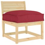 vidaXL Coussin pour assise de palette Bordeaux 60 x 40 x 8 cm