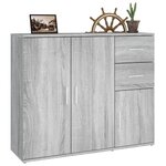 vidaXL Buffet Sonoma gris 91x29 5x75 cm Bois d'ingénierie