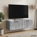 vidaXL Meuble TV mural Sonoma gris 98 x 31 x 30 cm Bois d'ingénierie