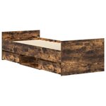 vidaXL Cadre de lit sans matelas chêne fumé 90x190 cm
