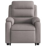 vidaXL Fauteuil inclinable électrique taupe tissu