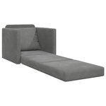 vidaXL Canapé-Lit Gris foncé 74 x 77 x 81 cm Velours