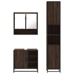 vidaXL Ensemble de meubles de salle de bain 3 Pièces Chêne marron