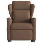 vidaXL Fauteuil inclinable Marron Tissu