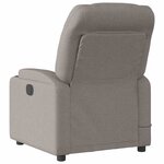vidaXL Fauteuil de massage inclinable électrique Taupe Tissu