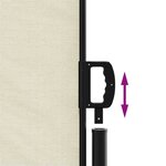 vidaXL Auvent latéral rétractable crème 220x600 cm