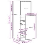 vidaXL Armoire d'apothicaire chêne artisanal bois d'ingénierie