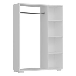 Armoire avec 4 compartiments de stockage 123 x 90 x 30 cm blanc 03_0006359