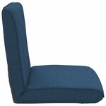 vidaXL Fauteuil de sol ajustable Bleu Tissu