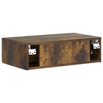 vidaXL Table d'appoint murale Chêne fumé 59 x 34 5 x 17 cm