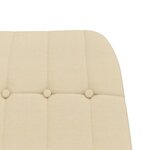 vidaXL Chaise à bascule Crème Tissu