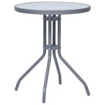 vidaXL Mobilier de bistro 3 Pièces Aluminium et textilène Argenté