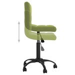 vidaXL Chaises pivotantes à manger lot de 4 vert clair velours