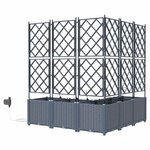 vidaXL Pots de jardin Gris clair 120 x 120 x 142 cm Acier