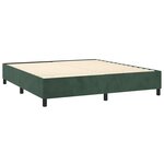 vidaXL Sommier à lattes de lit et matelas et LED Vert foncé 180x200 cm