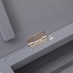 vidaXL Armoire à chaussures Gris 50 x 28 x 98 cm Bois de Paulownia