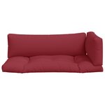vidaXL Coussins de palette lot de 3 rouge tissu