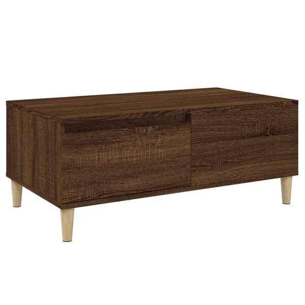 vidaXL Table basse Chêne marron 90x50x36 5 cm Bois d'ingénierie