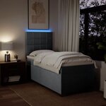vidaXL Sommier à lattes de lit et matelas Gris clair 90x190 cm Tissu