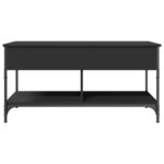 vidaXL Table basse noir 100x50x50 cm bois d'ingénierie et métal