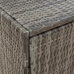 vidaXL Armoire de rangement jardin Gris 100x55 5x80 cm Résine tressée