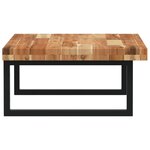 vidaXL Étagère de vasque murale acier et bois massif d'acacia