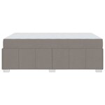 vidaXL Cadre de lit avec matelas Taupe 120 x 200 cm tissu