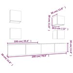 vidaXL Ensemble de meubles TV 6 Pièces Sonoma gris Bois d'ingénierie