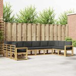 vidaXL Ensemble de canapés d'extérieur 10 Pièces Blanc et anthracite