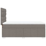 vidaXL Sommier à lattes de lit avec matelas Taupe 100x200 cm Tissu