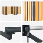 vidaXL Auvent Rétractable Manuel Multicolore 500x300 cm Tissu