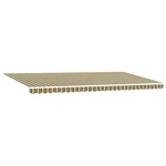 vidaXL Auvent Rétractable Vert et jaune 600 × 300 cm Tissu et acier