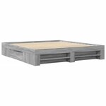 vidaXL Cadre de lit sans matelas sonoma gris 180x200 cm