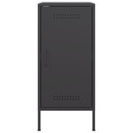 vidaXL Buffets 2 Pièces noir 36x39x79 cm acier laminé à froid