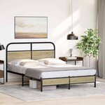 vidaXL Cadre de lit sans matelas 120x200 cm chêne sonoma
