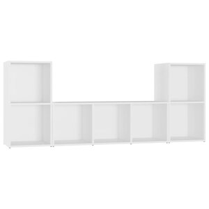 vidaXL Ensemble de meubles TV 3 Pièces Blanc Bois d'ingénierie