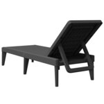 vidaXL Chaise longue anthracite 186x60x29 cm PP