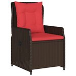 vidaXL Ensemble de salle à manger pour jardin 7 Pièces Marron Poly rotin