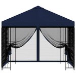 vidaXL Abri de jardin avec parois 3 x 3 m Bleu Polyester et Acier