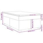 vidaXL Sommier à lattes de lit avec matelas noir 120x190 cm tissu
