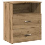 vidaXL Table de chevet chêne artisanal 50x32x60 cm bois d'ingénierie