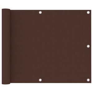 vidaXL Écran de balcon Marron 75x600 cm Tissu Oxford