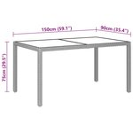 vidaXL Mobilier à dîner de jardin 9 Pièces résine tressée et verre trempé